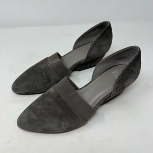 Eileen Fisher Shoes Hilly d’Orsay Pump Pointed Toe Womens Size 8 Ash Grey Suede
